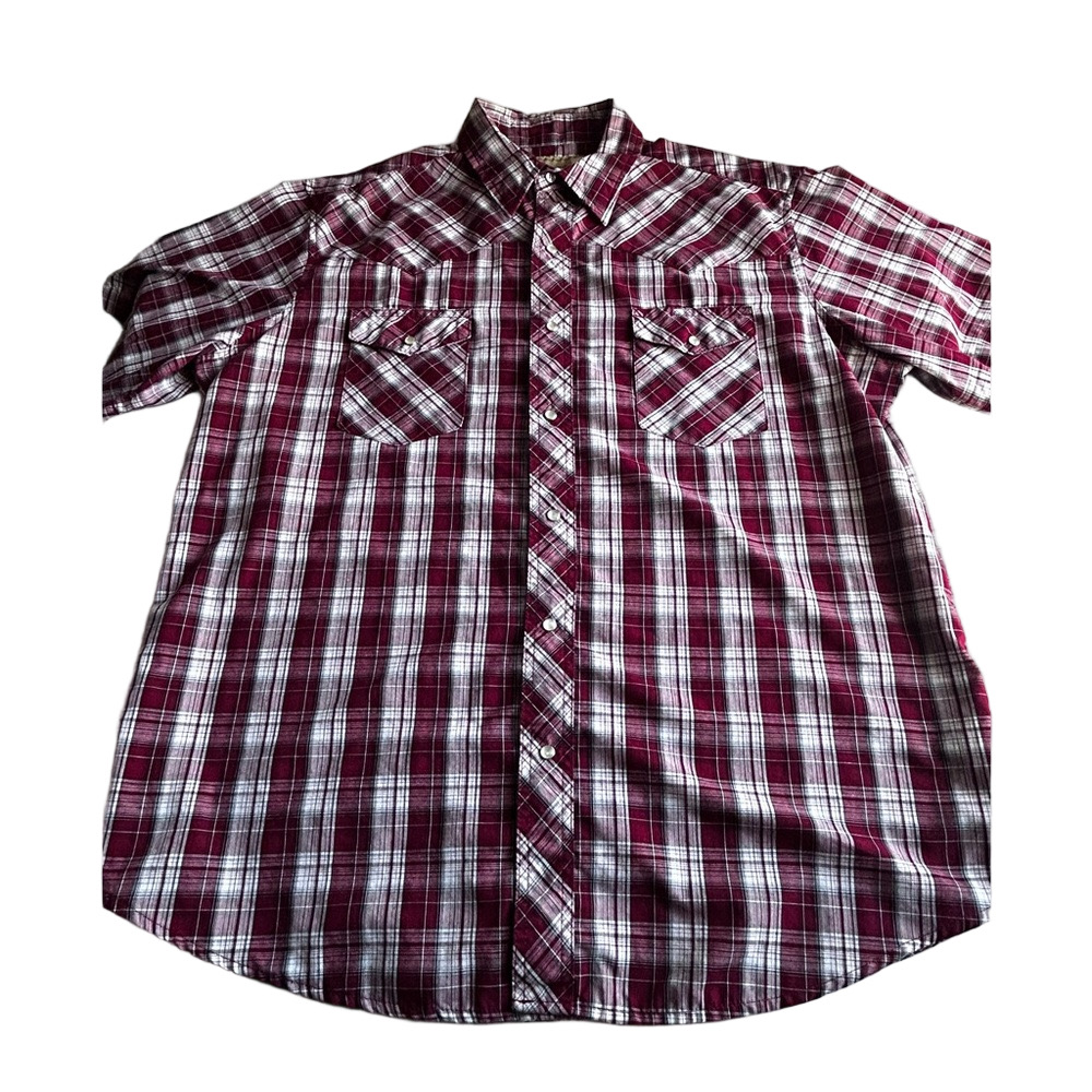 Wrangler Short Sleeve Pearl Snap Shirt Size XL Men’s Western Clothing